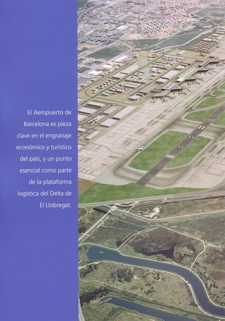 Página 8 de 32 del documento "Nueva Terminal Sur" editado por el Plan Barcelona (AENA) sobre la nueva terminal T1 del aeropuerto del Prat